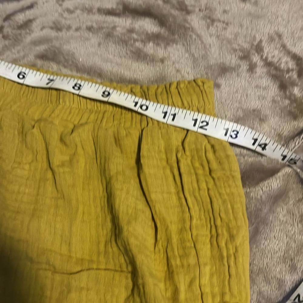 Women's Cotton Mustard Shorts two piece set - Picture 7 of 9